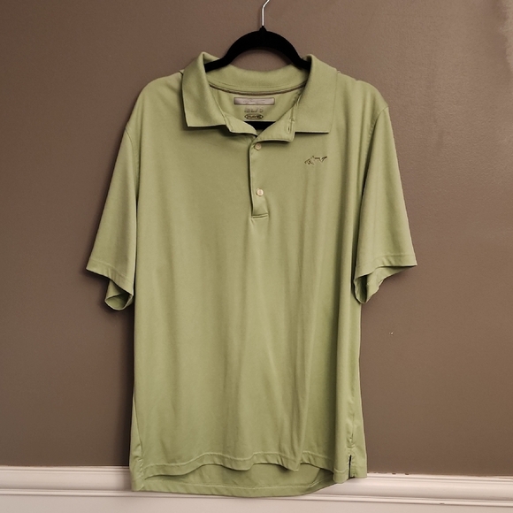Greg Norman Men's Green Polo Shirt - Picture 1 of 10